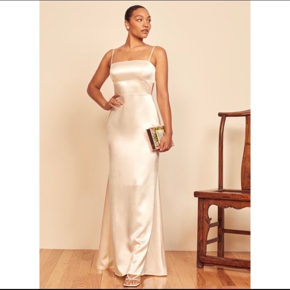 Reformation Pisco dress - White Satin | Size: 2